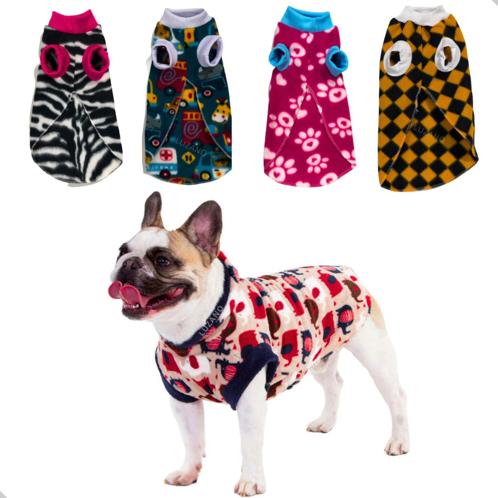 Roupa para cachorro aveludado